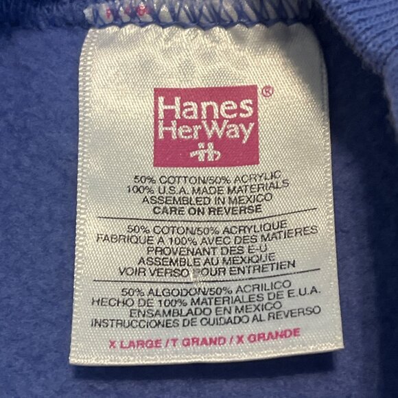 Vintage Country Apple Spice Sweatshirt SZ XL Blue American Slice Hanes Fleece - Picture 4 of 11
